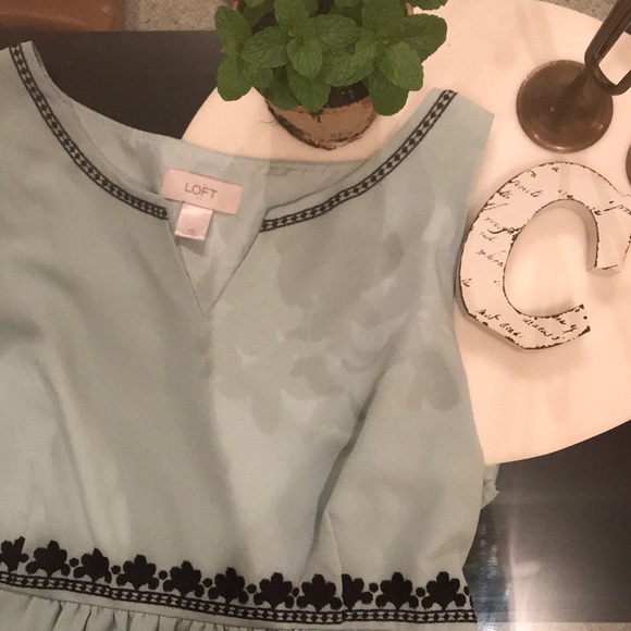 LOFT Dresses & Skirts - LOFT Light Blue Dress Embellished Size 12
